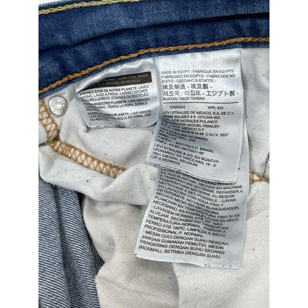 Levi Strauss 505 Patch Stretch Jeans Mens Size 35x30 Blue‎
